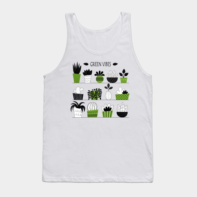 Green vibes Tank Top by Smoky Lemon